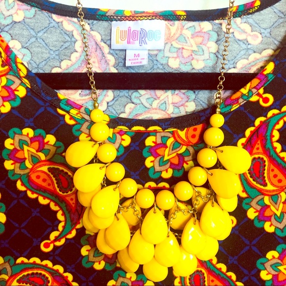 LuLaRoe Irma Top - Black & Paisley - Picture 2 of 5